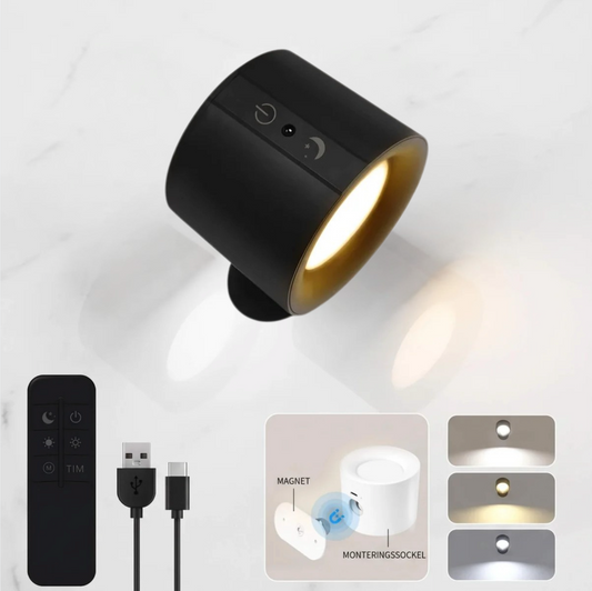 FokusLjus – Trådlös LED-lampa med Magnetfäste & Fjärrkontroll